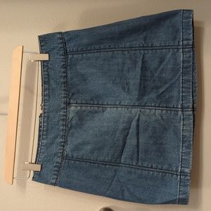 Free People A line denim mini skirt